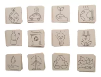 pexeso na vybarvení, ochrana životního prostředí přírodní s potiskem loga - foto 3