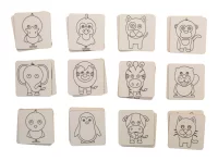  pexeso na vybarvení, zvířátka přírodní s potiskem loga - foto 3