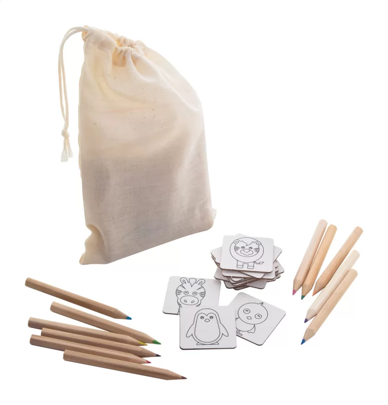  pexeso na vybarvení, zvířátka přírodní s potiskem loga