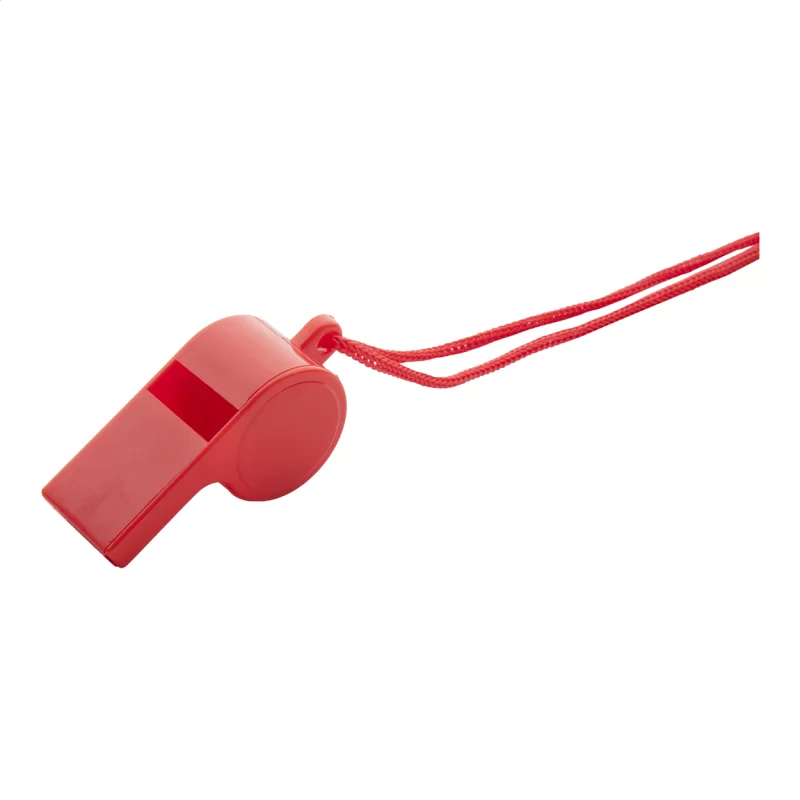 píšťalka červená s potiskem loga