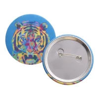 placka - odznak se špendlíkem bílá s potiskem loga