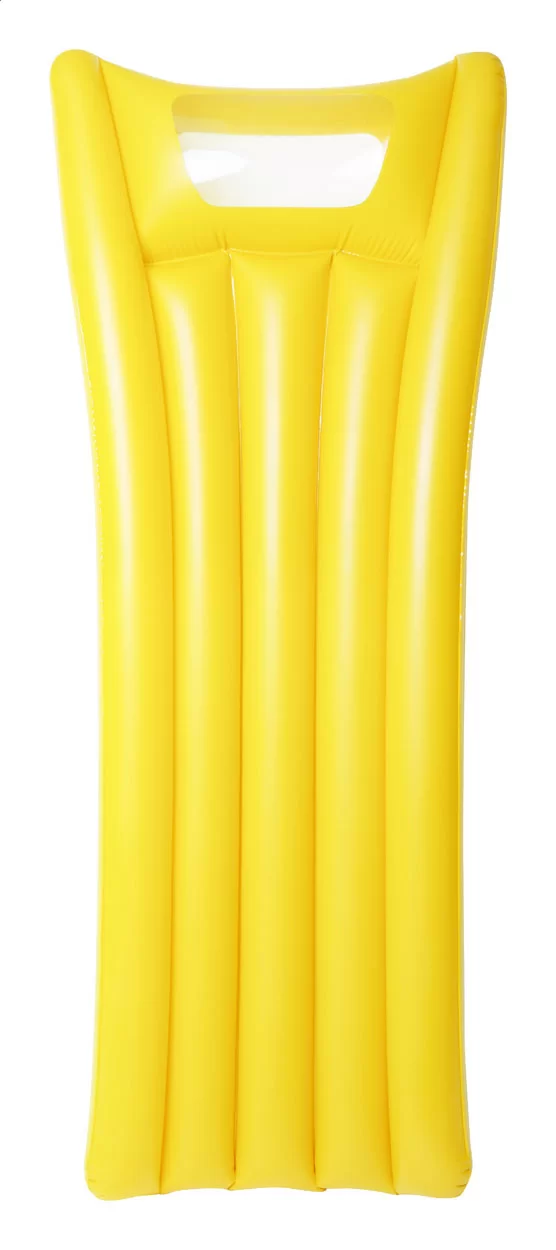 plážová matrace žlutá — reklamní předmět s vlastním potiskem plážová matrace žlutá s potiskem loga