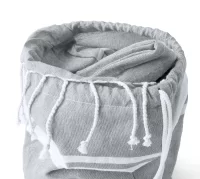 plážová osuška a vak na stahování šedá s potiskem loga - foto 7