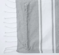 plážová osuška a vak na stahování šedá s potiskem loga - foto 8