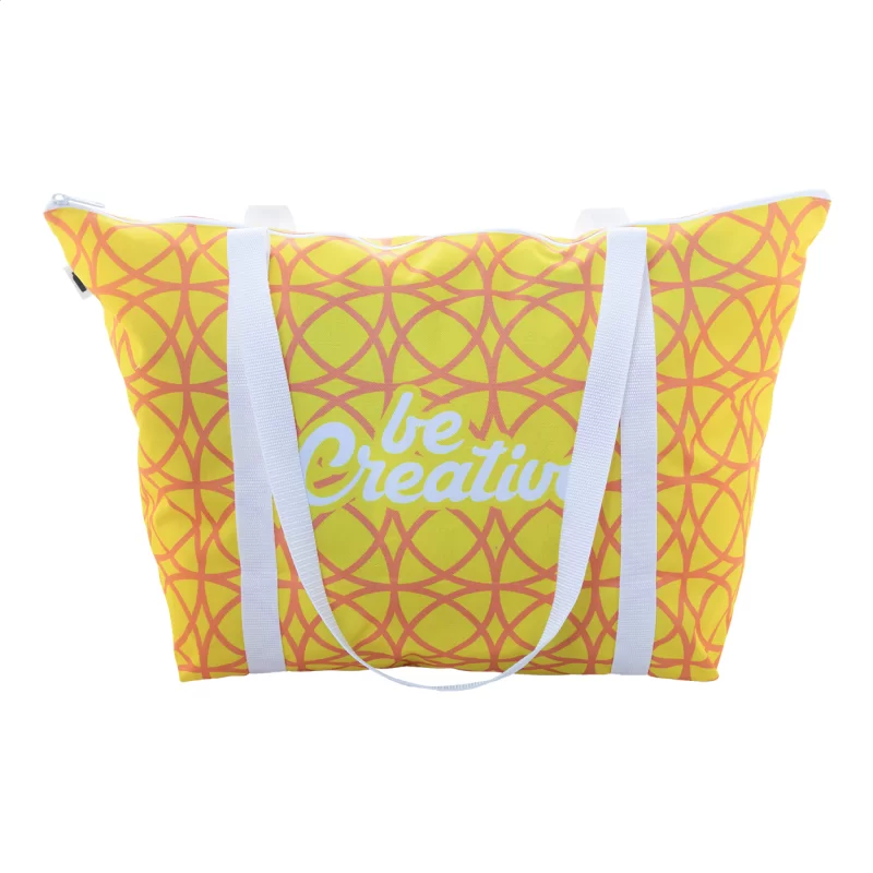 plážová nebo nákupní taška bílá s potiskem loga