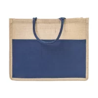 plážová nebo nákupní taška tmavě modrá s potiskem loga - foto 2