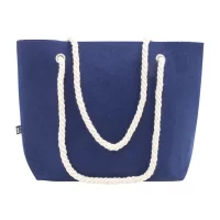 plážová taška z RPET tmavě modrá s potiskem loga - foto 4