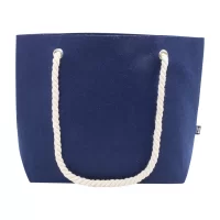plážová taška z RPET tmavě modrá s potiskem loga - foto 5