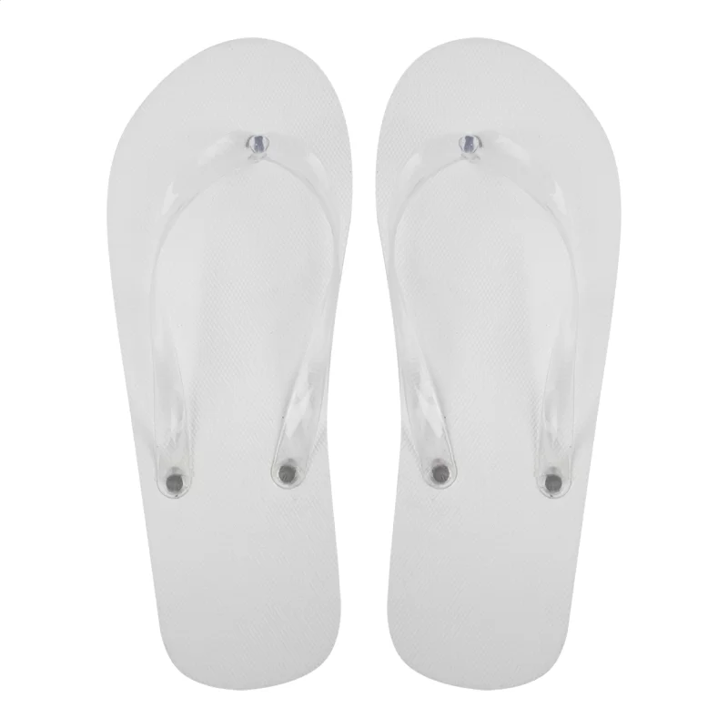 plážové žabky bílá s potiskem loga