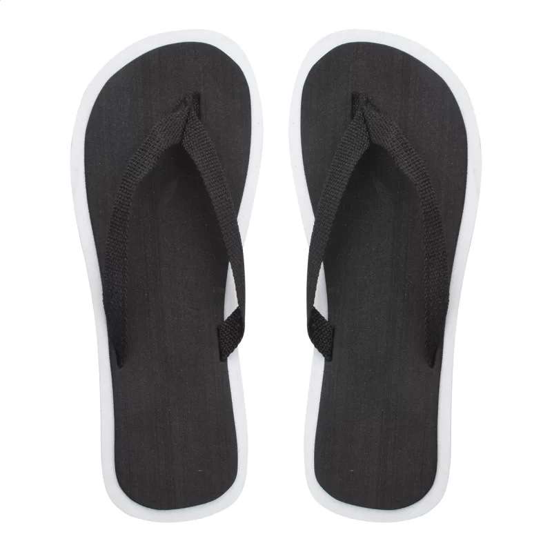 plážové žabky černá s potiskem loga