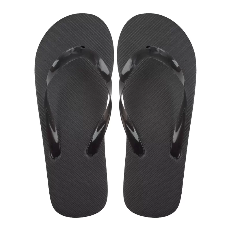 plážové žabky černá s potiskem loga