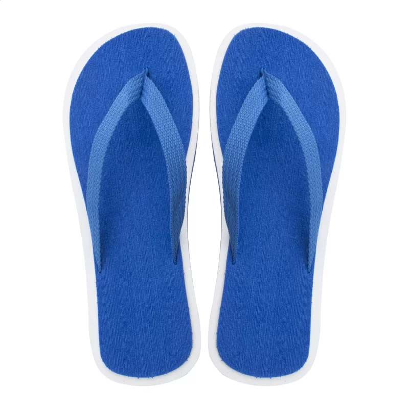 plážové žabky modrá s potiskem loga