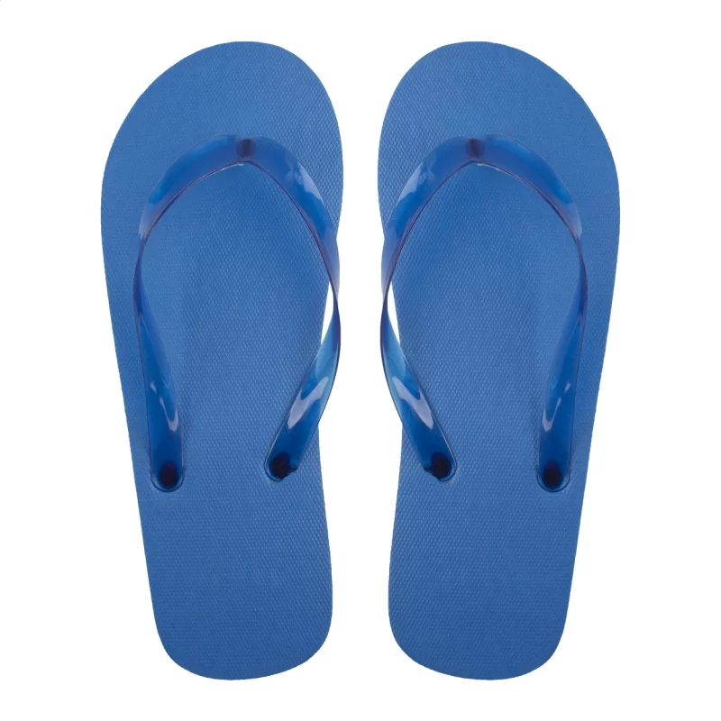 plážové žabky modrá s potiskem loga