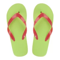 plážové žabky na zakázku - pásek červená s potiskem loga - foto 2