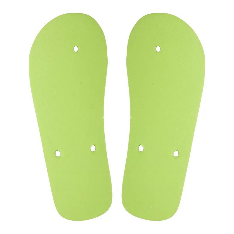 plážové žabky na zakázku - podrážka mintově zelená s potiskem loga