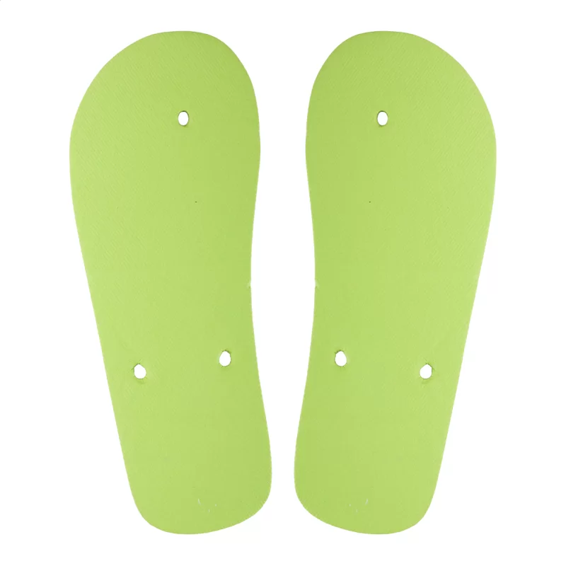 plážové žabky na zakázku - podrážka mintově zelená s potiskem loga