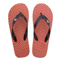 plážové žabky na zakázku - podrážka oranžová s potiskem loga - foto 3