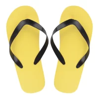 plážové žabky na zakázku - podrážka žlutá s potiskem loga - foto 2