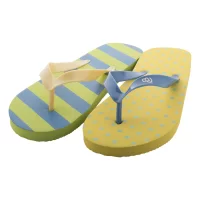 plážové žabky na zakázku - podrážka žlutá s potiskem loga - foto 4