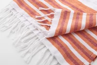 Plážový ručník oranžová s potiskem loga - foto 4