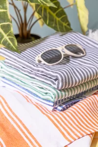 Plážový ručník oranžová s potiskem loga - foto 4