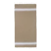 plážový ručník z recyklované bavlny přírodní s potiskem loga - foto 2