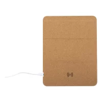 podložka pod myš s bezdrátovou nabíječkou přírodní s potiskem loga - foto 7