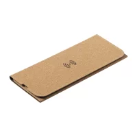 podložka pod myš s bezdrátovou nabíječkou přírodní s potiskem loga - foto 9