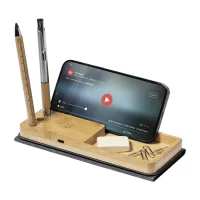 podložka pod myš s bezdrátovou nabíječkou tmavě šedá s potiskem loga - foto 6