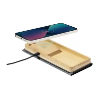 podložka pod myš s bezdrátovou nabíječkou tmavě šedá s potiskem loga - foto 7