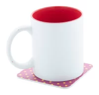 podšálek, čtverec bílá s potiskem loga - foto 3