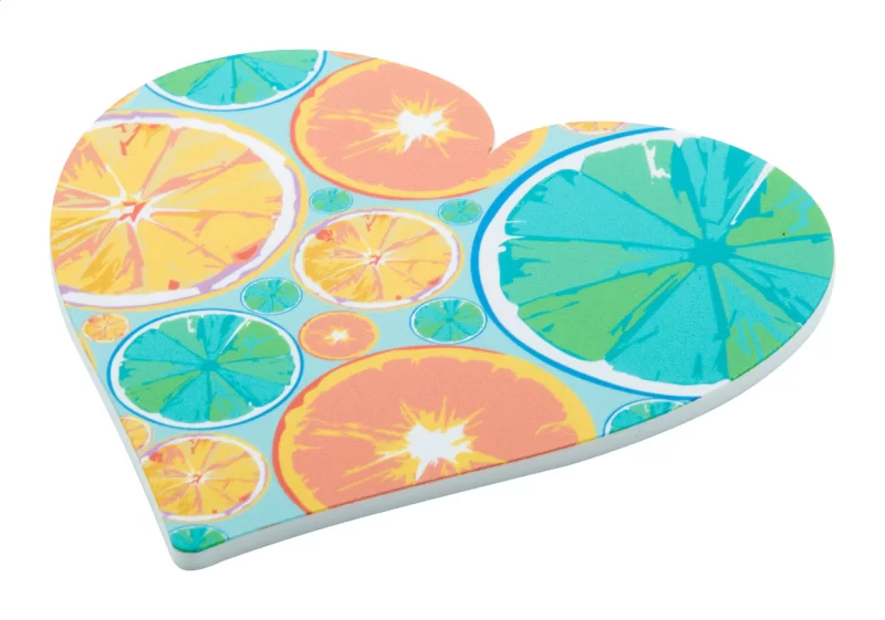 podšálek, čtverec bílá s potiskem loga