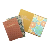 pohlednice s hadříkem na brýle přírodní s potiskem loga