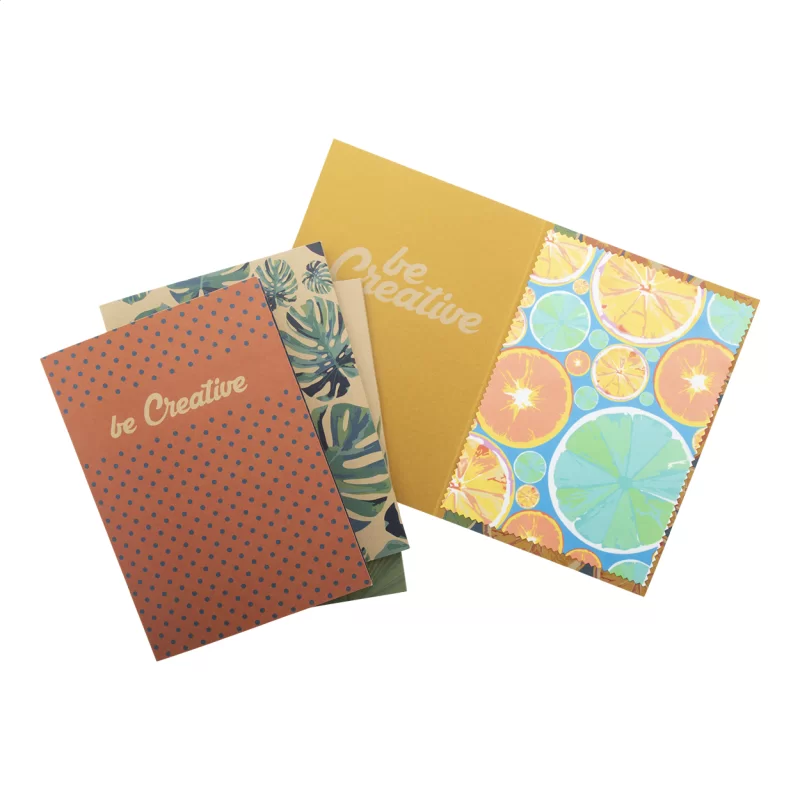 pohlednice s hadříkem na brýle přírodní — reklamní předmět s vlastním potiskem pohlednice s hadříkem na brýle přírodní s potiskem loga