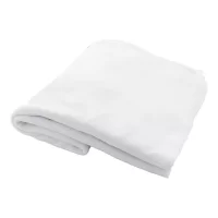 polární deka z RPET na zakázku bílá s potiskem loga - foto 2