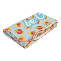 polární deka z RPET na zakázku bílá s potiskem loga - foto 4