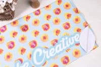 polární deka z RPET na zakázku bílá s potiskem loga - foto 6