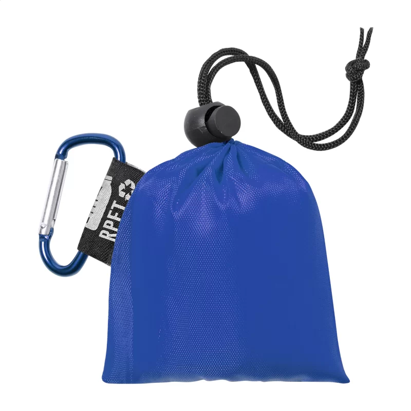 pončo modrá s potiskem loga