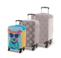 potah na kufr na zakázku bílá s potiskem loga - foto 4