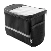 pouzdro na mobil na kolo z RPET černá s potiskem loga