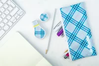 pouzdro na pera na zakázku bílá s potiskem loga - foto 8