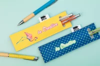 pouzdro na pera na zakázku bílá s potiskem loga - foto 9