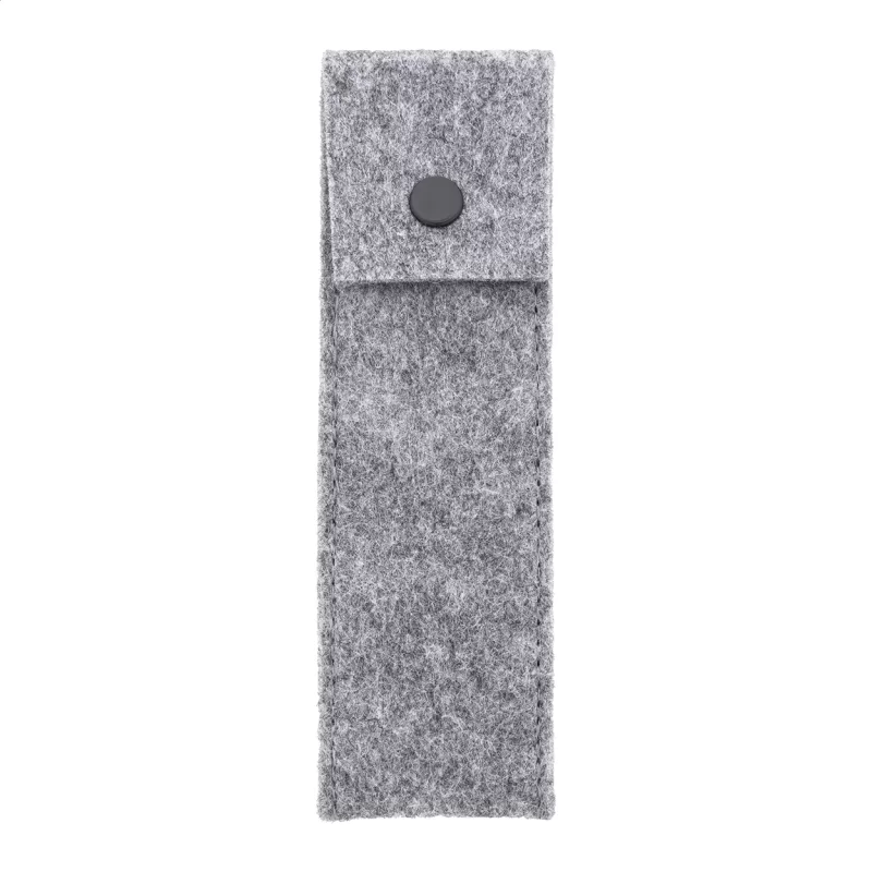 pouzdro na pera z RPET šedá s potiskem loga