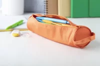 pouzdro na tužky oranžová s potiskem loga - foto 2