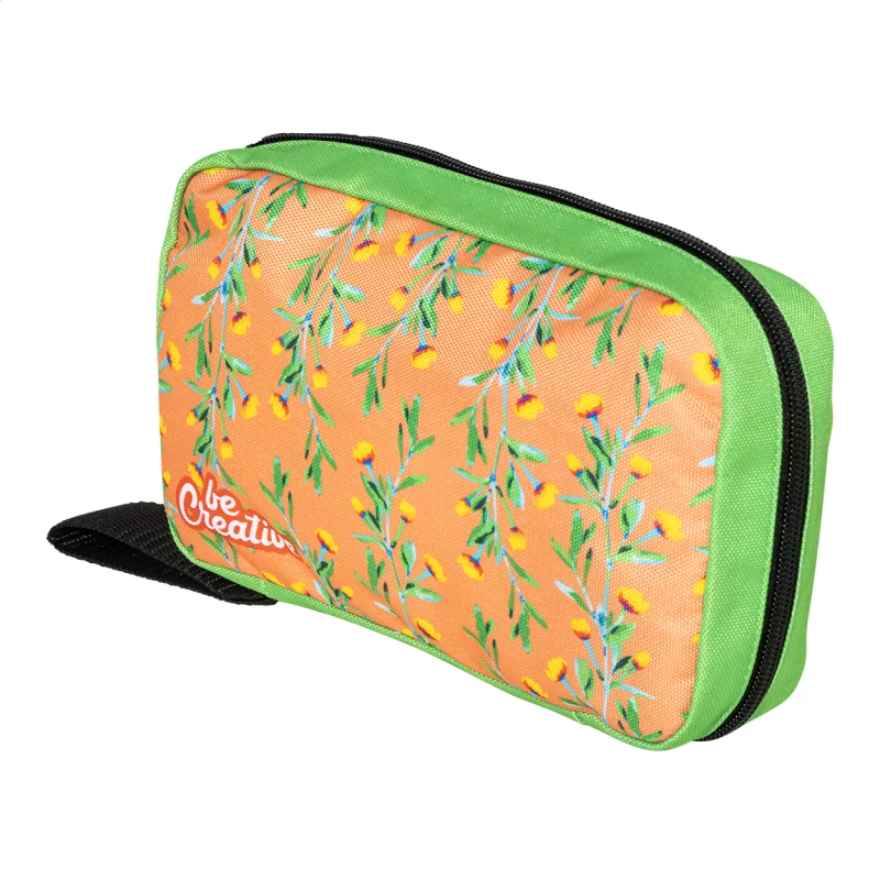 pouzdro-organizér z RPET na zakázku černá s potiskem loga