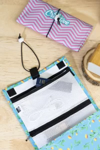 pouzdro-organizér z RPET na zakázku černá s potiskem loga - foto 9