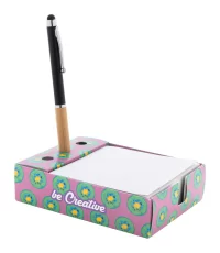 poznámkový blok s držákem na pero bílá s potiskem loga - foto 4