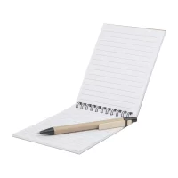 poznámkový blok s kuličkovým perem přírodní s potiskem loga - foto 2