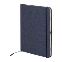 poznámkový blok z RPET tmavě modrá s potiskem loga - foto 2