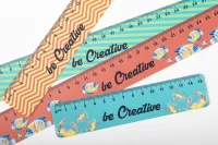 pravítko na zakázku, 30 cm bílá s potiskem loga - foto 4